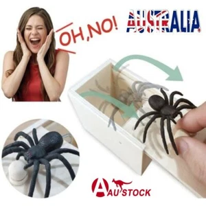 Spider in a Box Prank-Wooden Scare Box Toy-Trick Scary Halloween Props TK - Picture 1 of 9