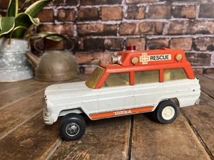 Vintage 1970s Tonka - Jeep Wagoneer Rescue Ambulance - Pressed Steel Toy Truck - Picture 1 of 21