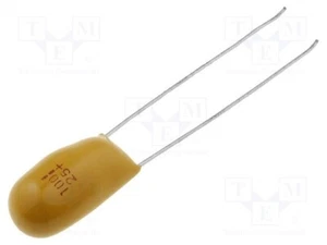 Condensatore: Tantal 25VDC 5 mm TC-100/25 condensatori tantalio THT 100uF THT - Foto 1 di 1
