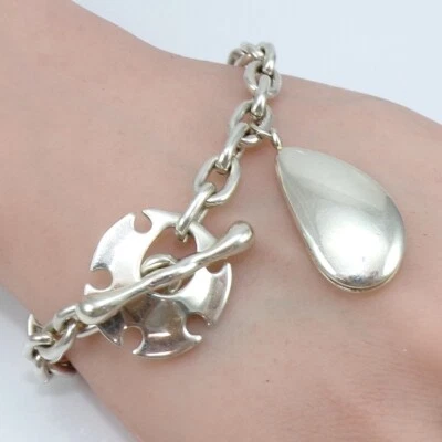 Pulsera Robert Lee Morris Plata Esterlina Dólar de Arena Concha de Mar Dije 8" LNE2 Foto 1 de 4