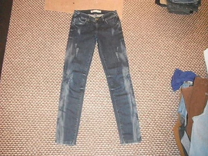 Pantalones de mezclilla TRF Premium Wash Zara cintura 28"" pierna 31"" descoloridos azul oscuro para dama - Imagen 1 de 4