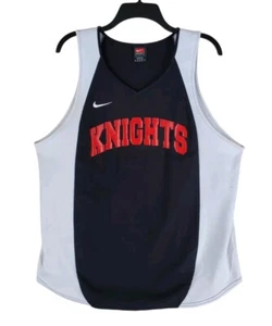 Vtg Nike Knights Tank Top Muscle Shirt Mens L Alpha Project Black White 90s USA - Picture 1 of 14