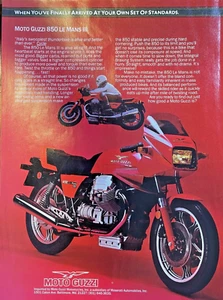 Oldtimer Zeitschrift Werbung Moto Guzzi 850 Le Mans III Motorrad Baujahr 1984 - Bild 1 von 1