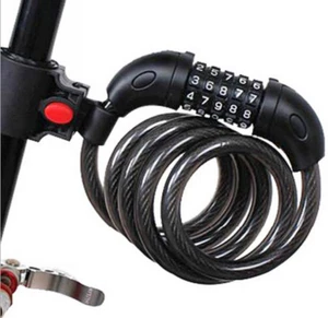 Bicycle code lock wire lock anti shear bicycle lock five position code lock - Picture 1 of 5