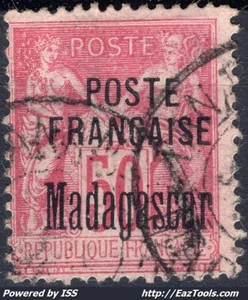 MADAGASCAR TYPE SAGE N° 19 AVEC OBLITERATION - Picture 1 of 2