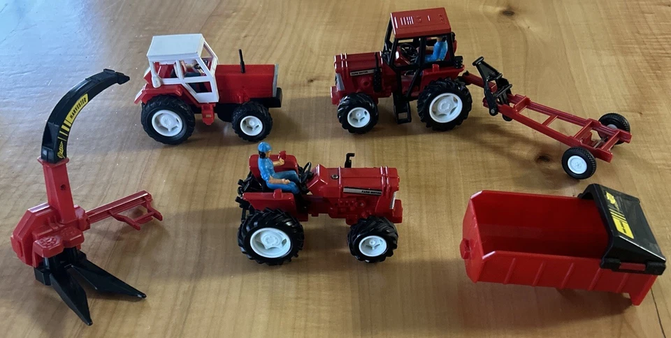 Vintage New Ray Plastic Farm Tractors & Equipment Lot Of 6 - Image 1 of 4