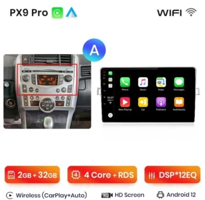 RADIO 2 DIN 9" PARA TOYOTA VERSO R20 BLUETOOTH NAVEGADOR WI-FI GPS CARPLAY 2/32 - Imagen 1 de 4