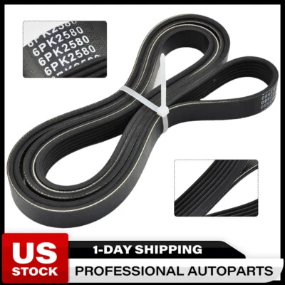 Serpentine Belt fit for 2007-15 Dodge Jeep Chrysler Hyundai 2.0L 2.4L 6PK2580 - Image 1 of 4