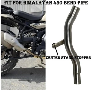 Convient à Royal Enfield New Himalayan 450/452 Steel Silencer BEND PIPE bette... - Bild 1 von 12