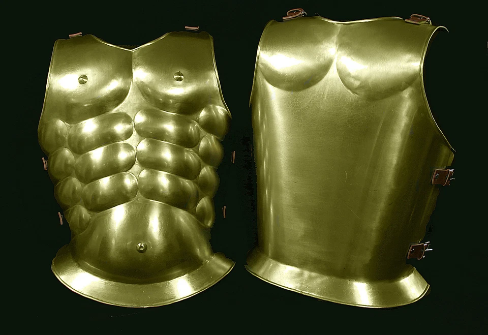 Brustpanzer Lorica Musculata Rüstung Gladiator Ritterhelm Mittelalter sca R129 - Bild 1 von 1