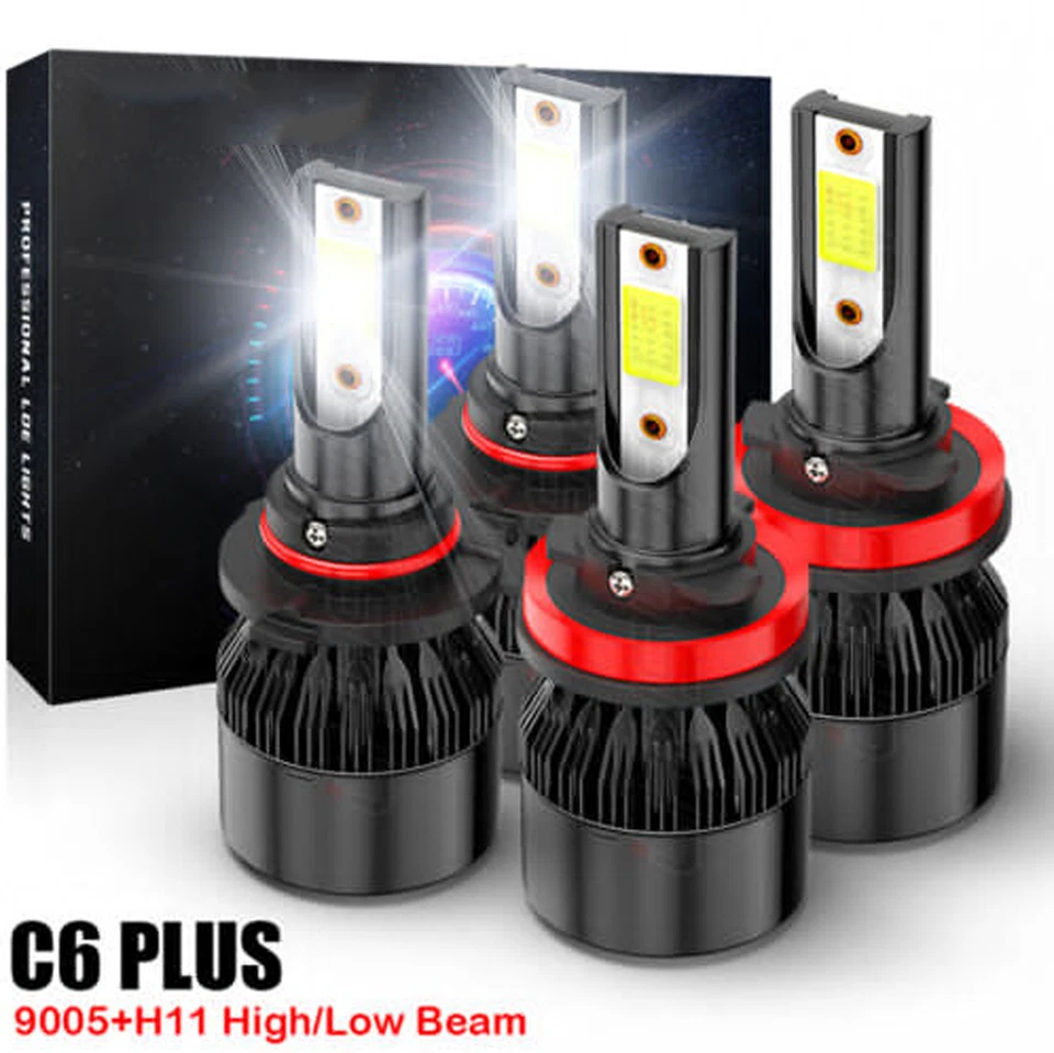 LED Headlight kit High/Low beam Light 4 bulbs combo For 2007-2013 Toyota Solara Foto 1 de 4