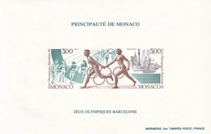 Mónaco 1992 Yvert Especial SS 18a Barcelona Deportes Juegos Olímpicos MNH VF CAT PRECIO 200 - Imagen 1 de 1