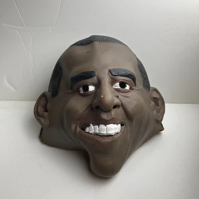 2008 Disfraz Presidente Barack Obama Goma Látex Adulto Halloween Máscara Buena Foto 1 de 4