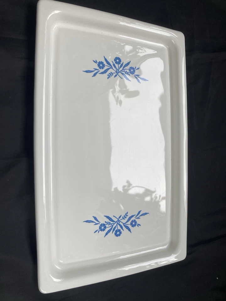 Винтажный сервировочный поднос Corning Ware Blue Cornflower Bake Broil P-35-B - Изображение 1 из 4