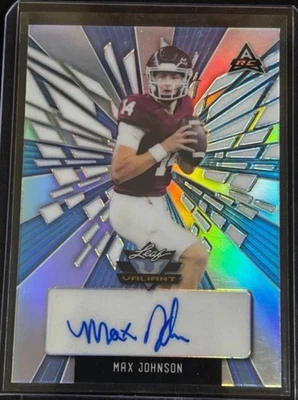 2022 Leaf Valiant Blue Max Johnson Auto 9/10 #BA-MJ1 SSP - Image 1 of 2