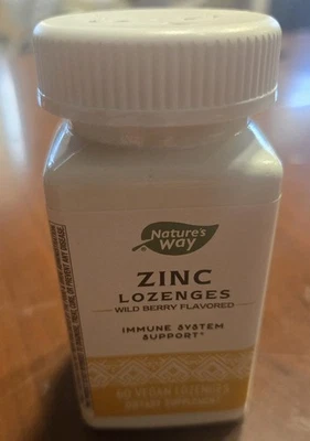 Nature's Way цинковые пастилки с витамином С и эхинацеей — 60 пастилок, дикая ягода  - Изображение 1 из 4