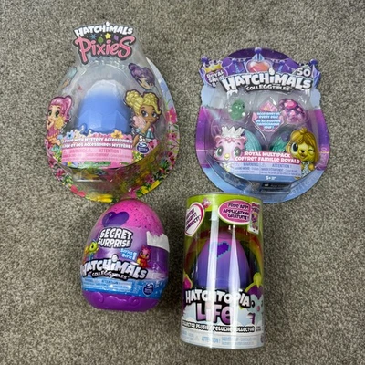 批量 4 件 Hatchimals Pixies Colleggtibles Secret Surprise & Hatchtopia Life — 第 1/4 张图片