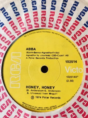 ABBA "Honey, Honey" 1974 RCA Oz 7" 45rpm - Image 1 of 2