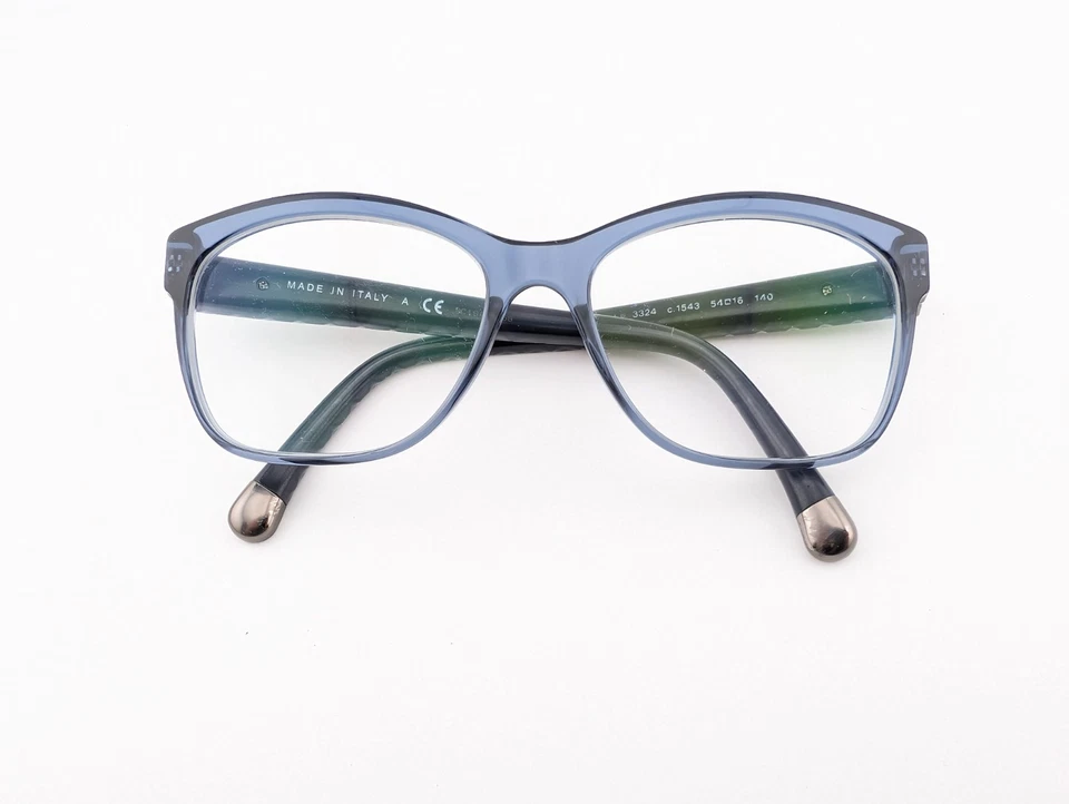 Gafas Chanel, solo monturas, 3324 c.1543 azul, 54-16-140, plástico, Italia Foto 1 de 4