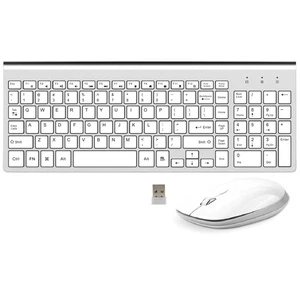 Keyboard and Mouse Wireless, Ergonomic Compact Silent Quiet Low Profile USB T... - Picture 1 of 7