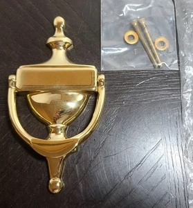 Llamador de puerta vintage de latón macizo estilo colonial marcado EB en la parte posterior nuevo - Imagen 1 de 4