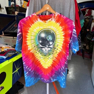 Camiseta Grande Azul Líquido Grateful Dead Multicolor Gráfico Tie Dye Manga Corta Banda - Imagen 1 de 8