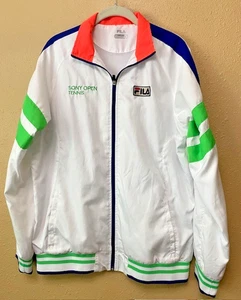 Fila Sony Open Tennis Windbreaker Full Zip Jacke - Weiß - Herren XL - Bild 1 von 4