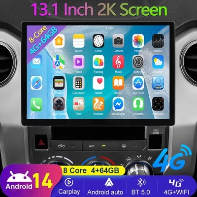 Pantalla 13.1" 2K Para Toyota Tundra 2014-2021 64G Android 14 CarPlay Radio Estéreo Foto 1 de 4