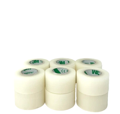 Cinta de plástico transparente 3M Transpore, 1" x 10 yardas, (12 rollos) Foto 1 de 2