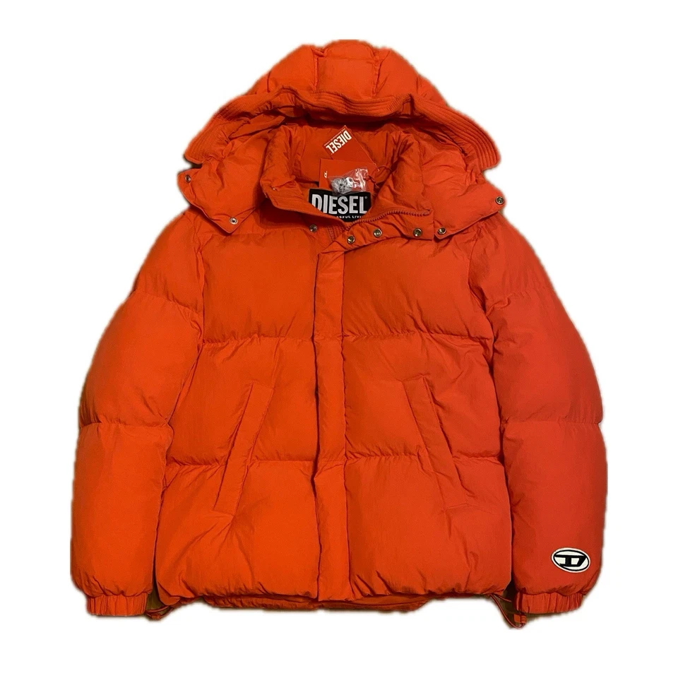 New Diesel Big Logo D Oversize Puffer Jacket - Image 1 of 4