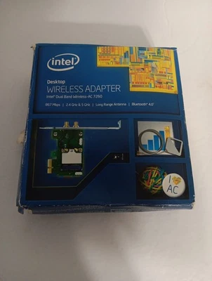 NEW Intel Dual Band Wireless-AC 7260 for Desktop Network Adapter (7260HMWDTX1.R) - Image 1 of 4