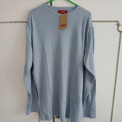 Brand New Blue Jeans Inc Long Sleeve Tshirt In Light Blue Size Medium - Image 1 of 4