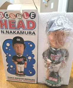 NORIHIRO NAKAMURA OSAKA BUFFALOES BOBBLE BOBBLEHEAD SGA CON Caja "Jersey Azul Raro" - Imagen 1 de 6