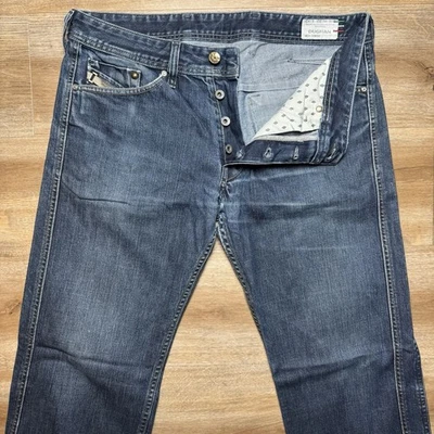 Jeans Diesel Hombres 32x32 Azul Dughan Regular Ajustado Pierna Cónica Italia Oscuro 0088Z Foto 1 de 4