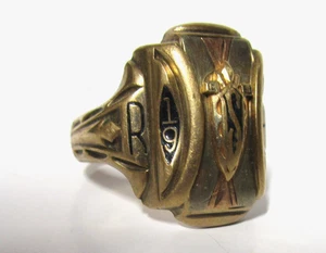 VINTAGE 1952 - JOSTENS - HIGH SCHOOL - 10KT GOLD - KLASSENRING - 8g - Bild 1 von 5