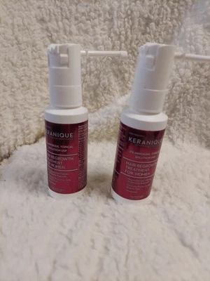 2 KERANIQUE Minoxidil Solución Tópica 2% Mujeres Suero Regeneración del Cabello Reactiva  Foto 1 de 3