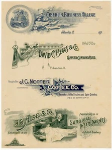 Antike 1890er BRIEFKOPF DRUCKPROBE, chirurgische Instrumente, Werbung - Bild 1 von 1