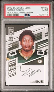2022 Donruss Elite Pen Pals Romeo Doubs On-Card AUTO PSA 9 None Higher - Picture 1 of 2