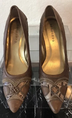 Apepazza Damas Cuero Marrón Punta Tacón Italia Talla 6.5B. ?? Ver descripción Foto 1 de 4