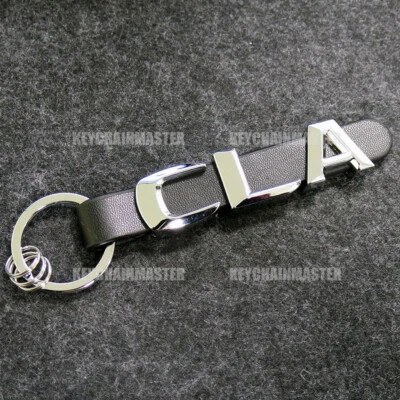 Mercedes-Benz CLA 3D Letter Logo Leather Car Home Keychain Ring Gift AMG Sport - Image 1 of 3