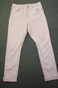 Jeans skinny da donna Levis 501 taglia 28x30 mosca rosa chiaro con bottoni - Foto 1 di 19