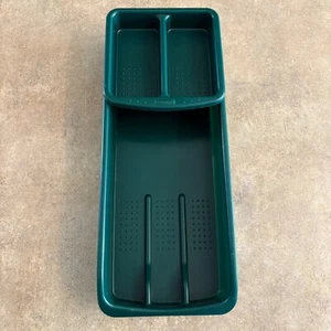 Rubbermaid Caddy Organizer Kitchen Silverware Brush Junk Drawer Holder Green - Picture 1 of 7
