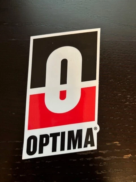 BATERÍAS OPTIMA NEGRO ROJO BLANCO - Pegatina / Calcomanía - Coche, Camión, Taller, Parachoques Foto 1 de 1