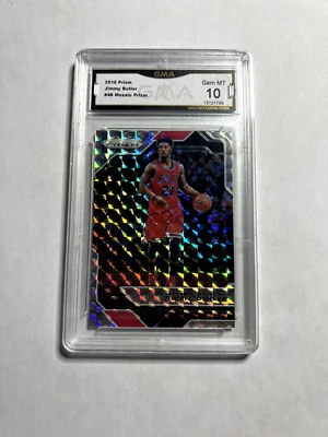 2016-17 Panini Prizm Mosaic #46 JIMMY BUTLER Silver Prizm GMA 10 QTY Avl - Image 1 of 2