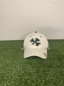 Notre Dame Fighting Irish hat cap fitted 7 1/2 white green vintage Zephyr Y2K - Picture 1 of 8