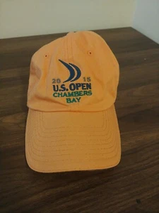 2015 US Open Chambers Bay Golf Cap - USGA Member - Orange Hat - Picture 1 of 5