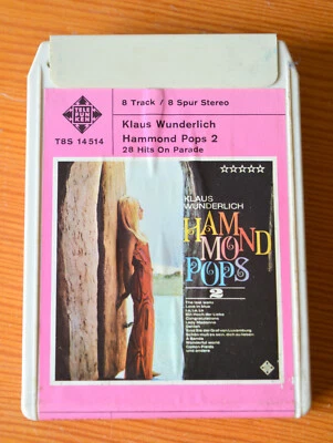 8 Spur Track Cassette KLAUS WUNDERLICH *Hammond Pops 2* (Telefunken) Stereo - Bild 1 von 2