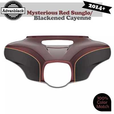 Carenado exterior Mysterious Red Sunglo/Cayenne ennegrecido 2 tonos ala de murciélago para Harley Foto 1 de 4