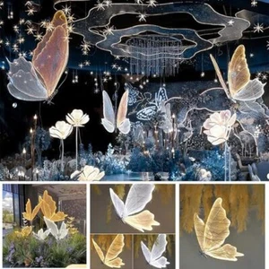 Wedding Butterfly Floor lamp Party Butterfly Ceiling Lamp Romantic Decoration - Picture 1 of 15