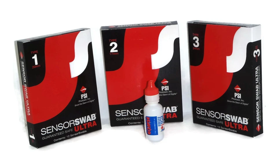 LÍQUIDO DE LIMPIEZA ÓPTICA ECLIPSE 1/2 OZ + HISOPO SENSOR PAQUETE DE 12 / TIPO 1,2 O 3 FOTOSOL Foto 1 de 1